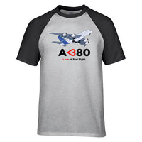 Thumbnail for Airbus A380 Love at first flight Designed Raglan T-Shirts