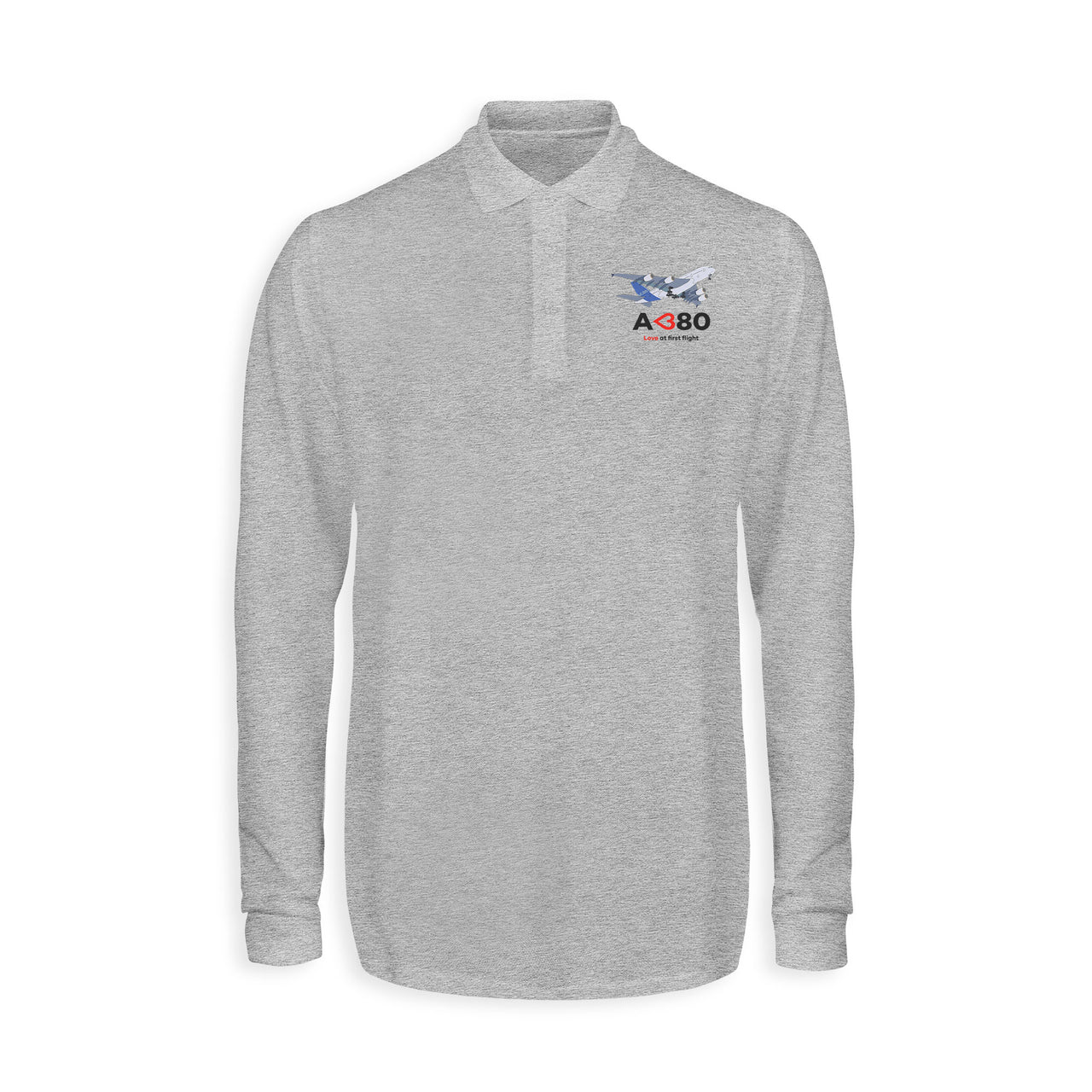 Airbus A380 Love at first flight Designed Long Sleeve Polo T-Shirts