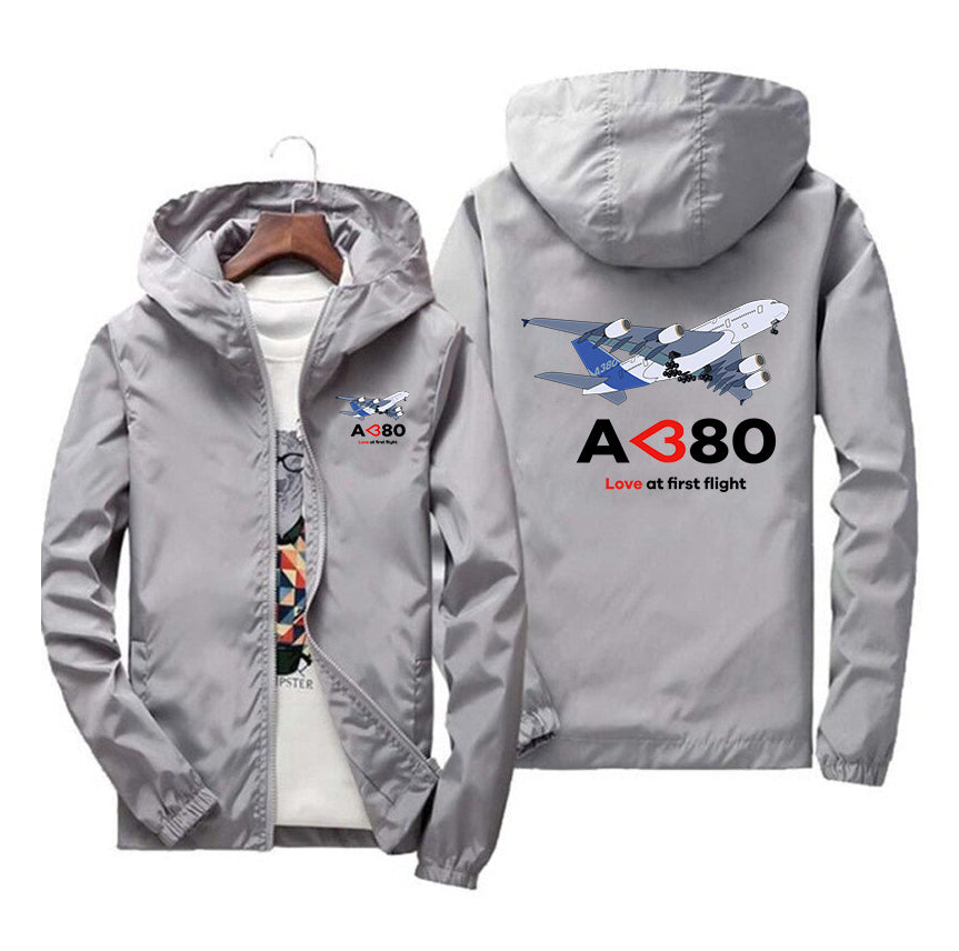Airbus A380 Love at first flight Designed Windbreaker Jackets