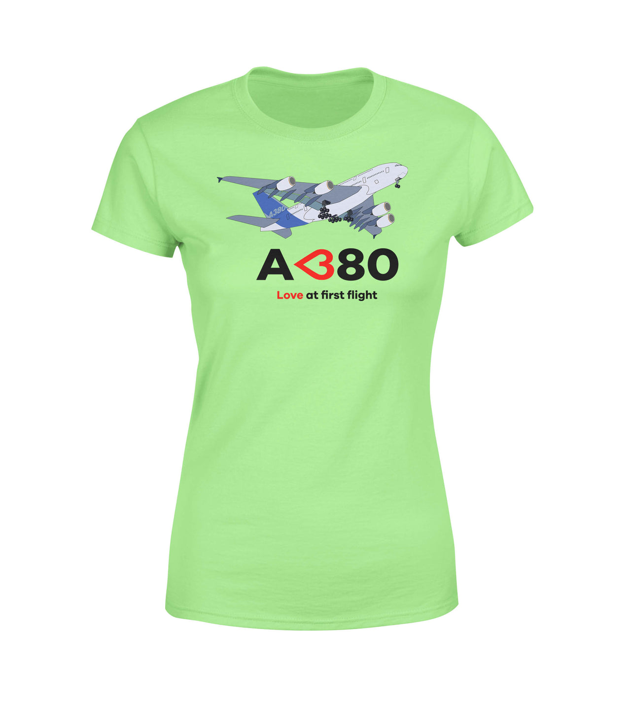 Airbus A380 Love at first flight Designed Women T-Shirts