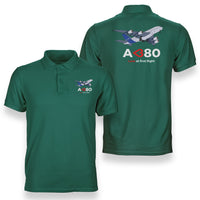 Thumbnail for Airbus A380 Love at first flight Designed Double Side Polo T-Shirts
