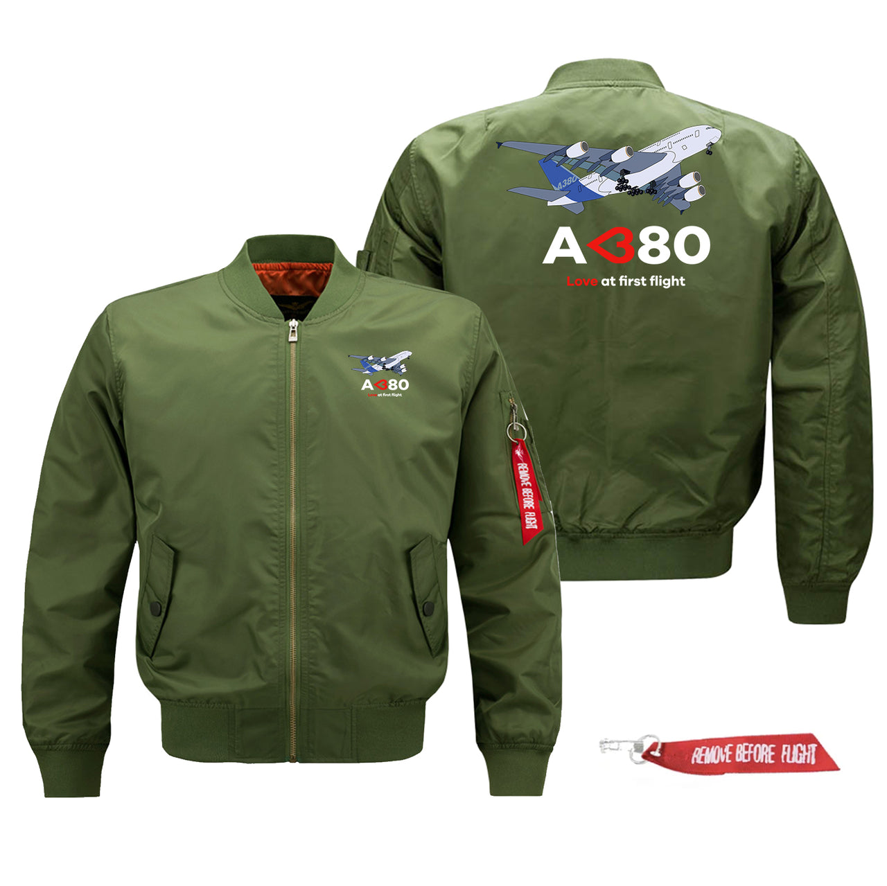 Airbus A380 Love at first flight Designed Pilot Jackets (Customizable)