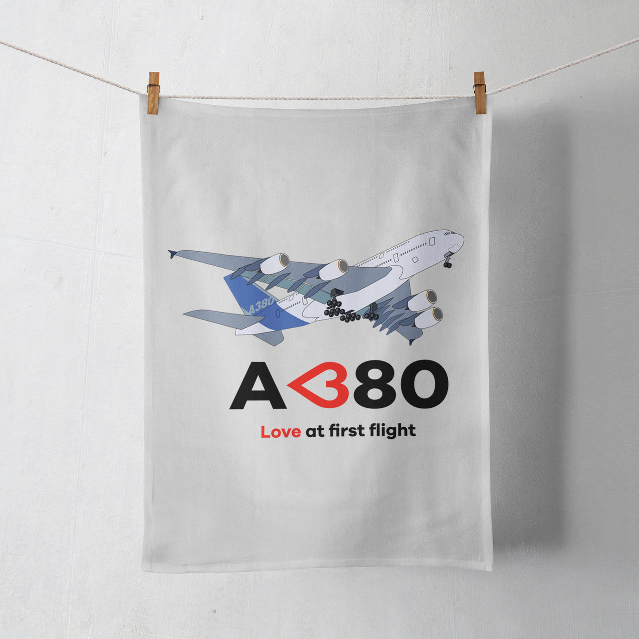 Airbus A380 Love at first flight Designed Towels