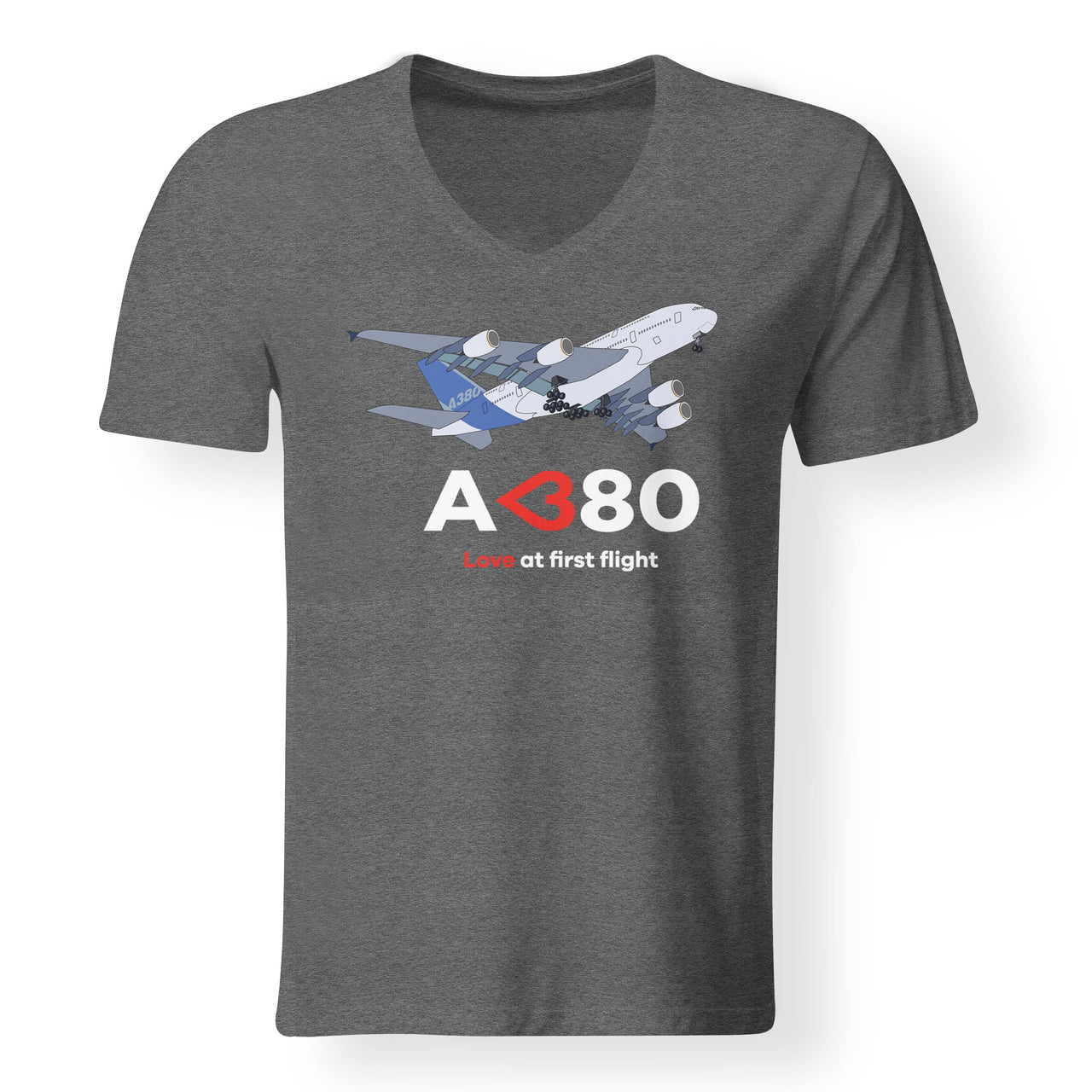 Airbus A380 Love at first flight Designed V-Neck T-Shirts