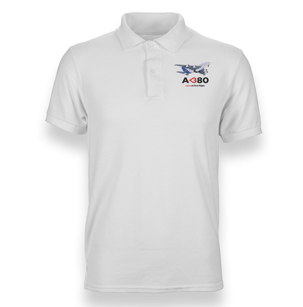 Airbus A380 Love at first flight Designed Polo T-Shirts