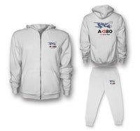 Thumbnail for Airbus A380 Love at first flight Designed Zipped Hoodies & Sweatpants Set
