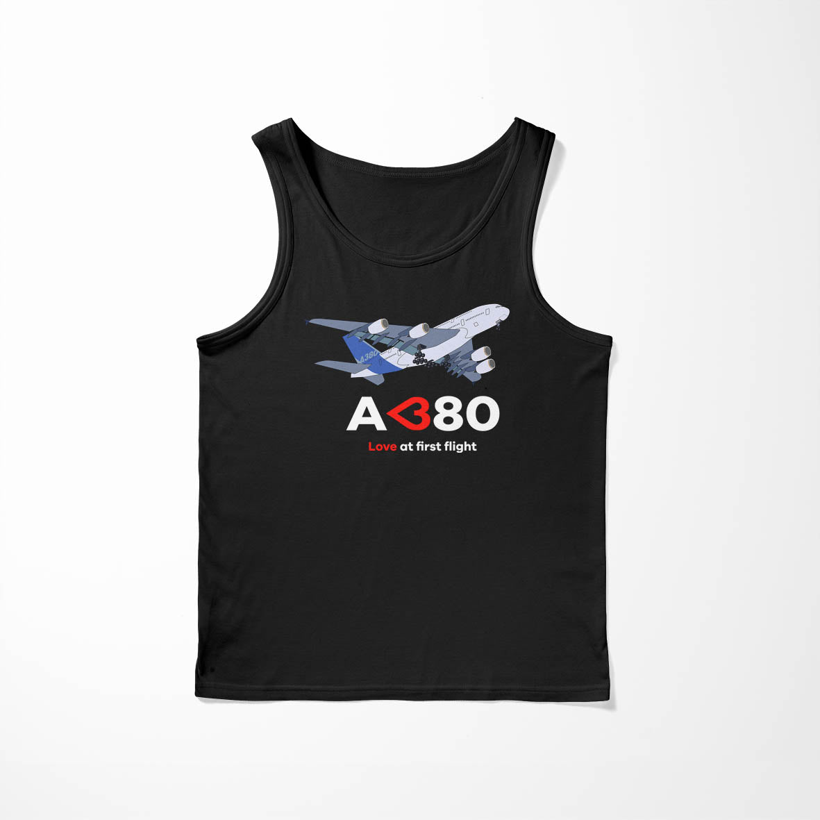 Airbus A380 Love at first flight Designed Tank Tops