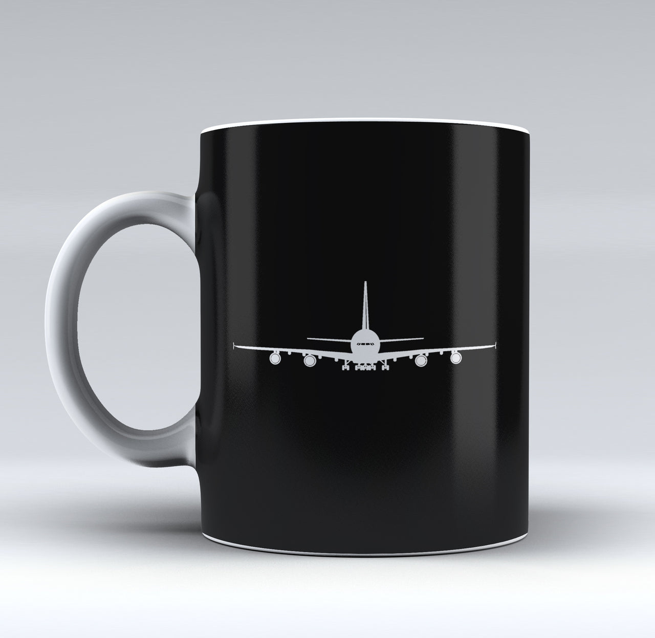 Airbus A380 Silhouette Designed Mugs