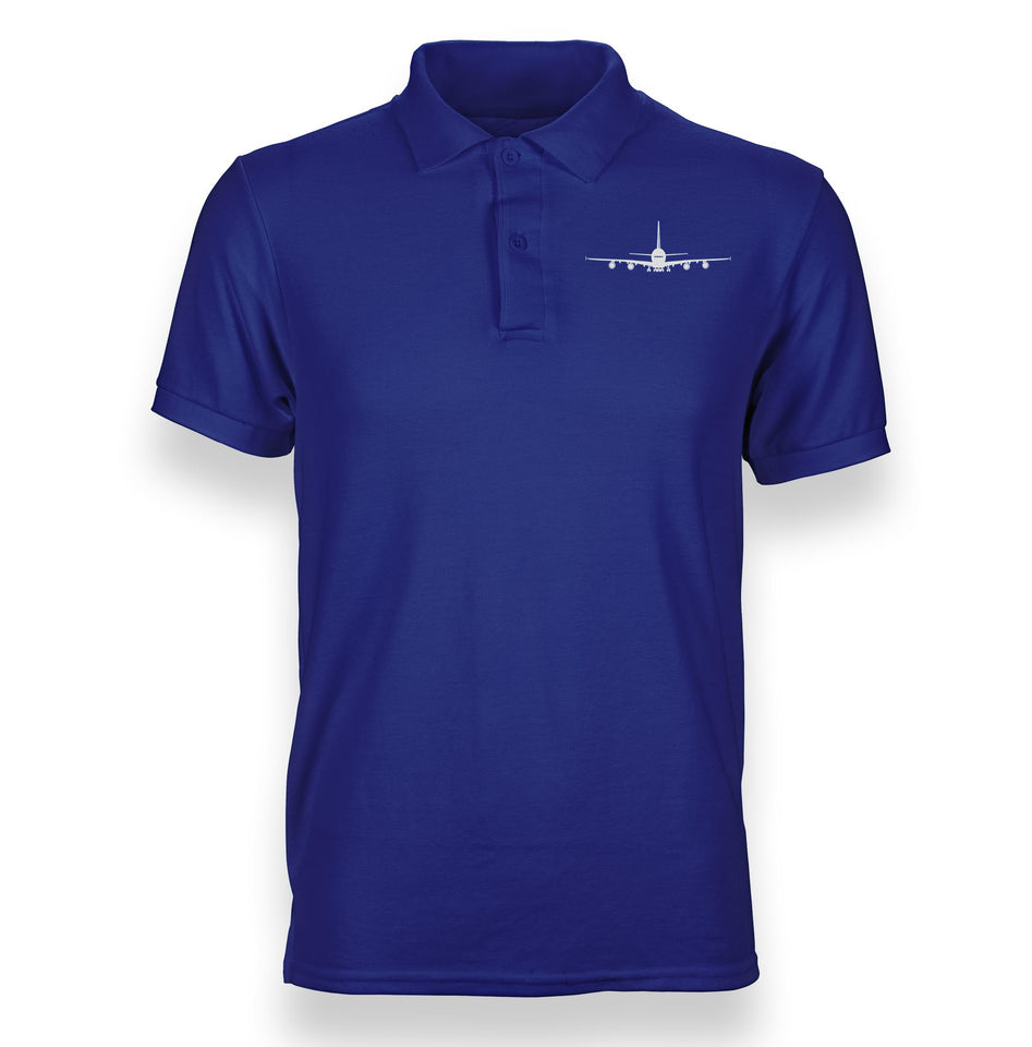 Airbus A380 Silhouette Designed Polo T-Shirts
