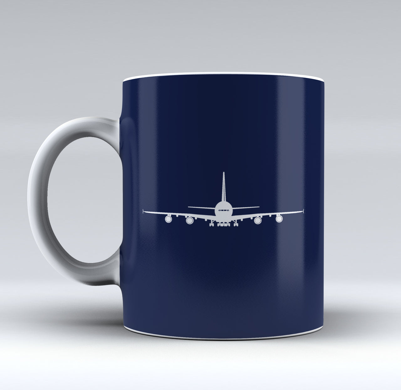 Airbus A380 Silhouette Designed Mugs