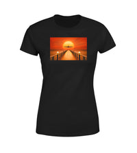 Thumbnail for Airbus A380 Towards Sunset Designed Women T-Shirts
