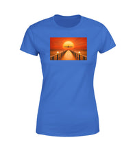 Thumbnail for Airbus A380 Towards Sunset Designed Women T-Shirts