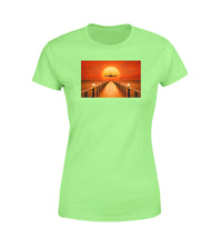 Thumbnail for Airbus A380 Towards Sunset Designed Women T-Shirts