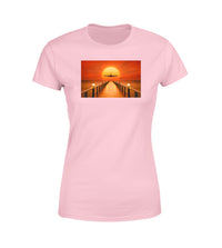 Thumbnail for Airbus A380 Towards Sunset Designed Women T-Shirts
