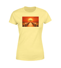 Thumbnail for Airbus A380 Towards Sunset Designed Women T-Shirts