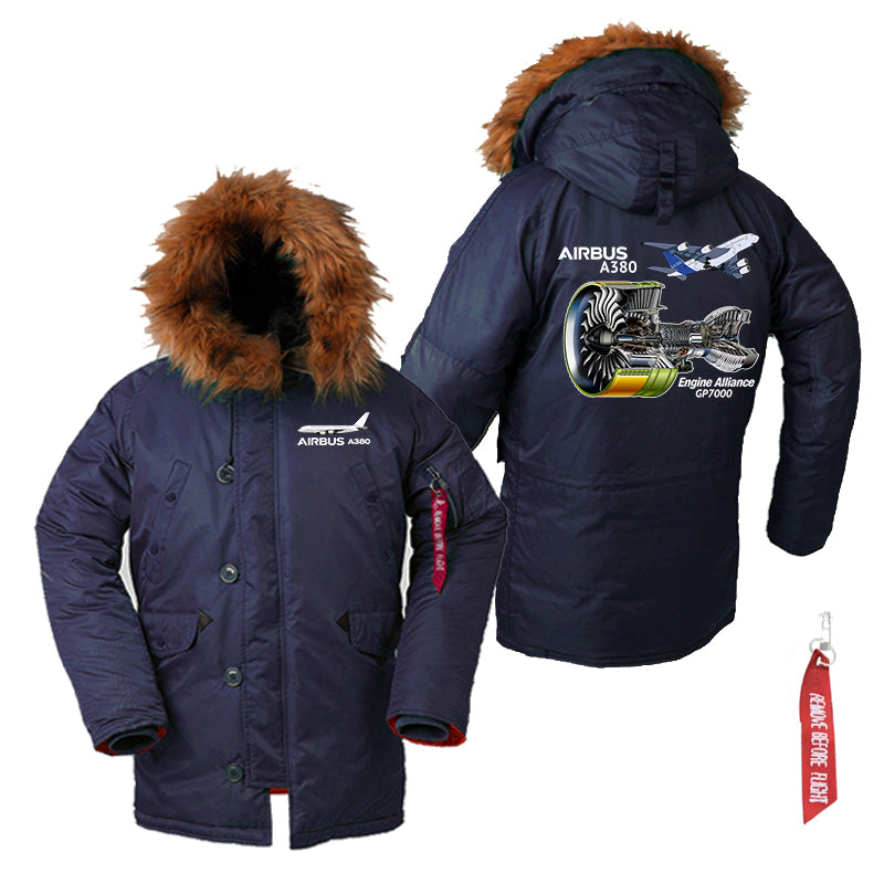 Airbus A380 & GP7000 Engine Designed Parka Bomber Jackets