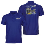 Airbus A380 & GP7000 Engine Designed Double Side Polo T-Shirts