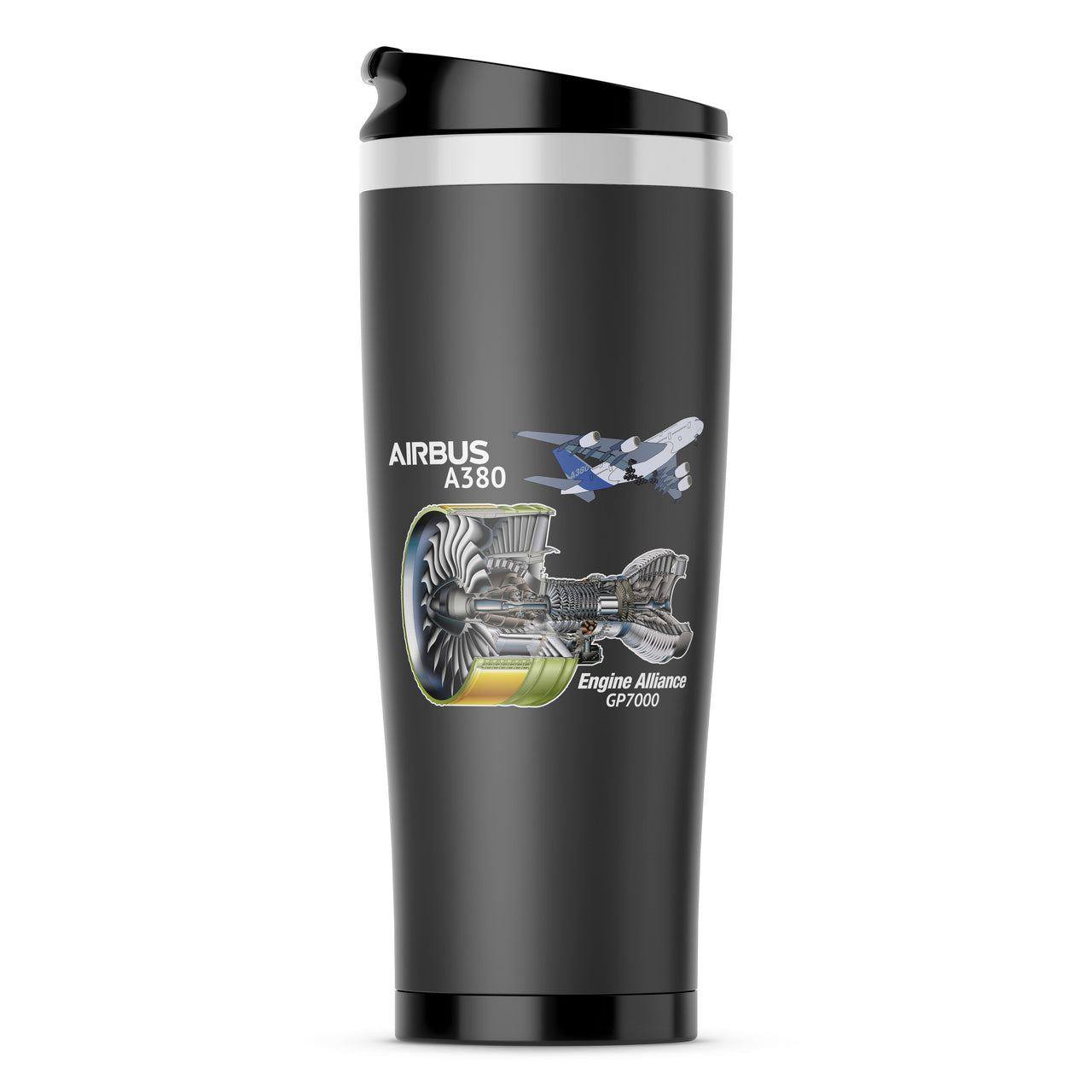 Airbus A380 & GP7000 Engine Designed Stainless Steel Travel Mugs