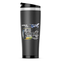 Thumbnail for Airbus A380 & GP7000 Engine Designed Stainless Steel Travel Mugs