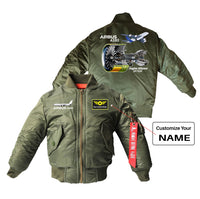 Thumbnail for Airbus A380 & GP7000 Engine Designed Children Bomber Jackets