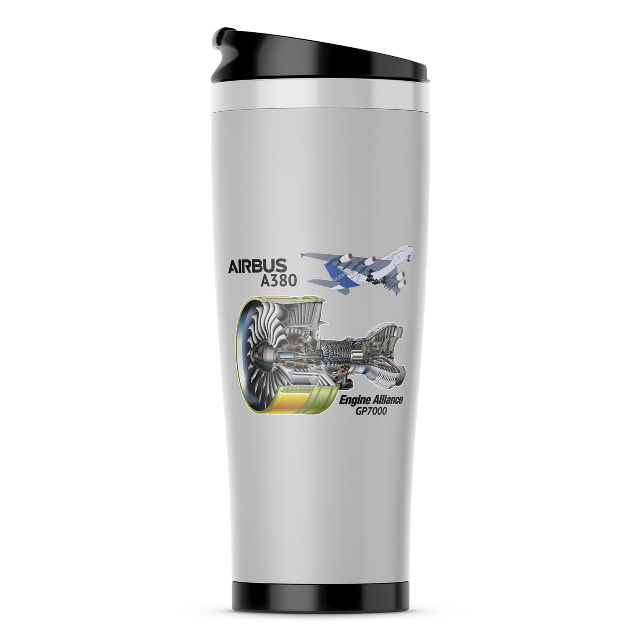 Airbus A380 & GP7000 Engine Designed Stainless Steel Travel Mugs