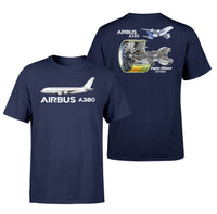 Thumbnail for Airbus A380 & GP700 Engine Designed Double-Side T-Shirts