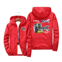 Thumbnail for Airbus A380 & GP7000 Engine Designed Windbreaker Jackets
