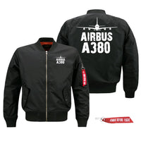 Thumbnail for Airbus A380 Silhouette & Designed Pilot Jackets (Customizable)