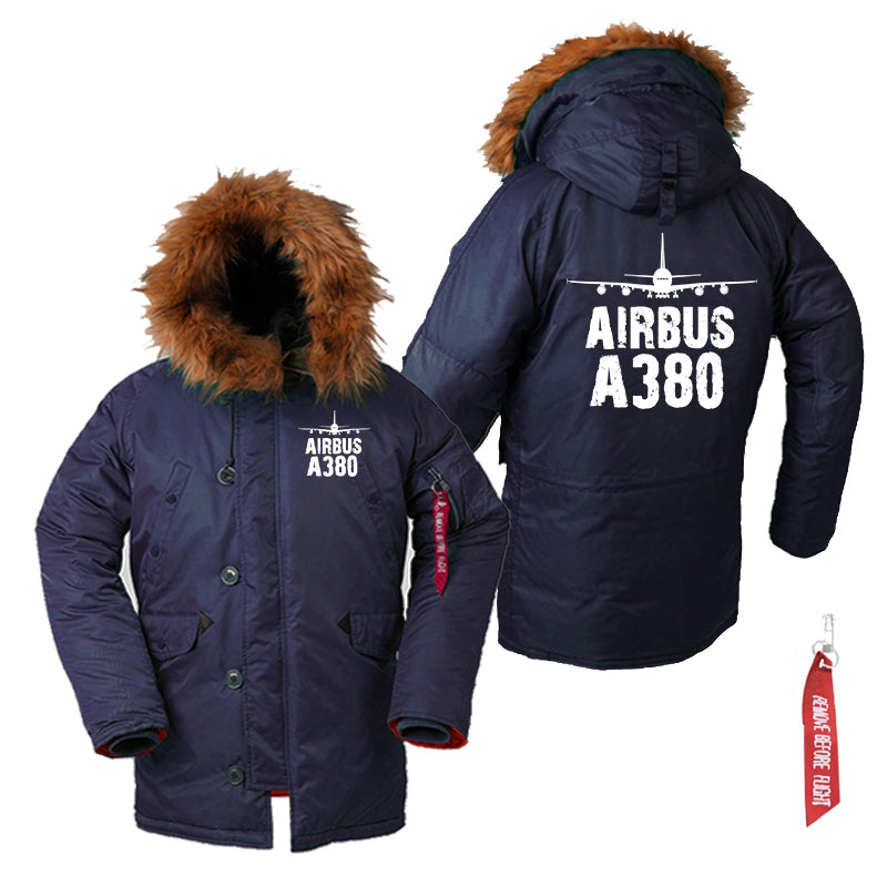 Airbus A380 & Plane Designed Parka Bomber Jackets