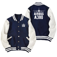 Thumbnail for Airbus A380 & Plane Designed Baseball Style Jackets