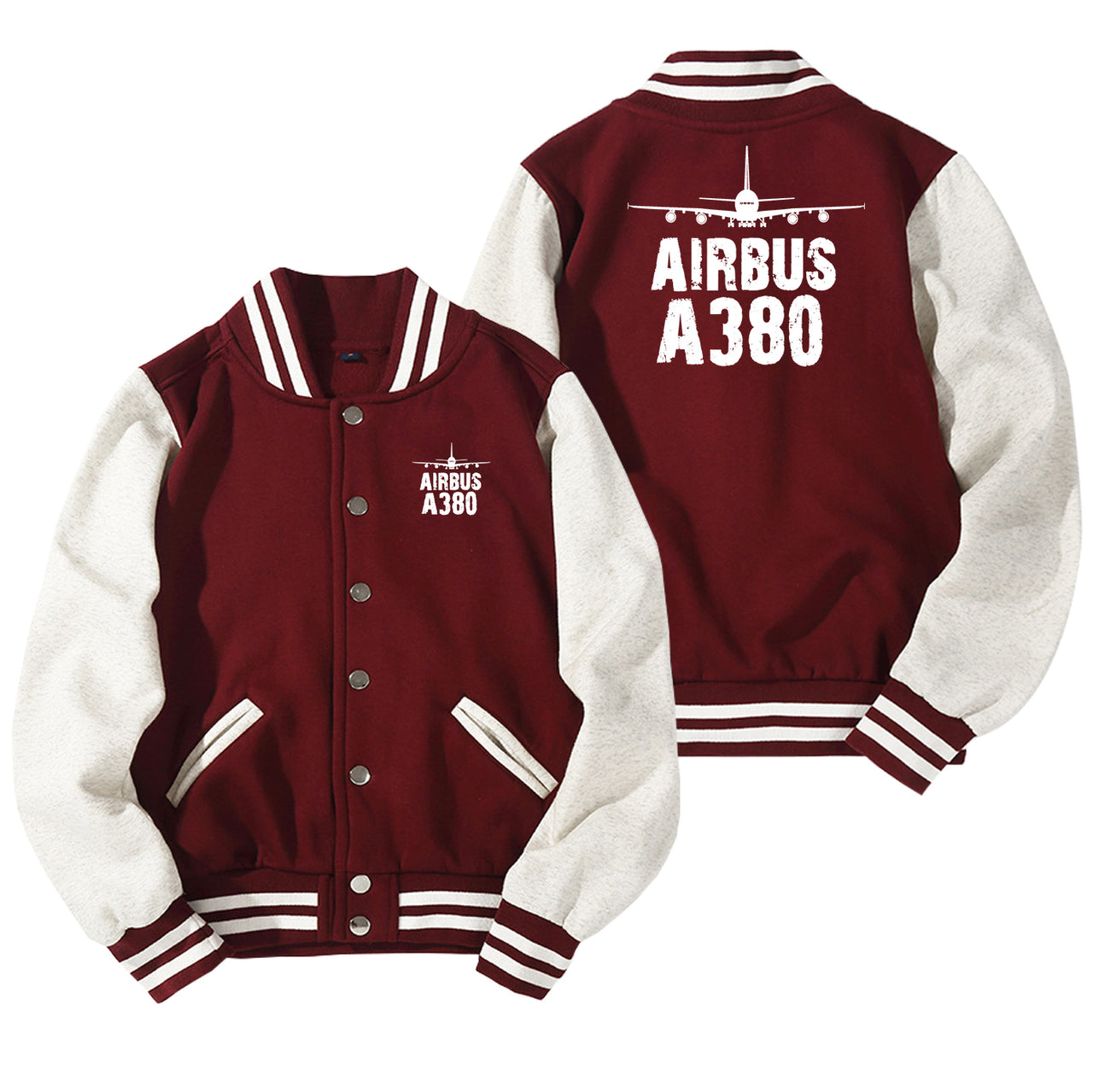 Airbus A380 & Plane Designed Baseball Style Jackets