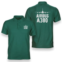 Thumbnail for Airbus A380 & Plane Designed Double Side Polo T-Shirts