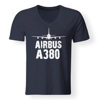 Thumbnail for Airbus A380 & Plane Designed V-Neck T-Shirts