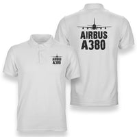 Thumbnail for Airbus A380 & Plane Designed Double Side Polo T-Shirts