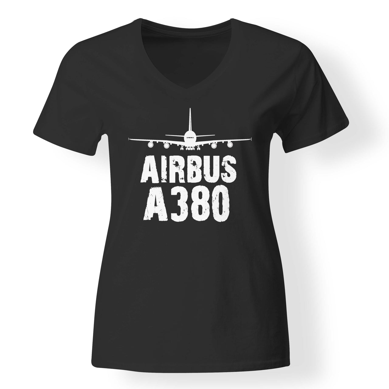Airbus A380 & Plane Designed V-Neck T-Shirts
