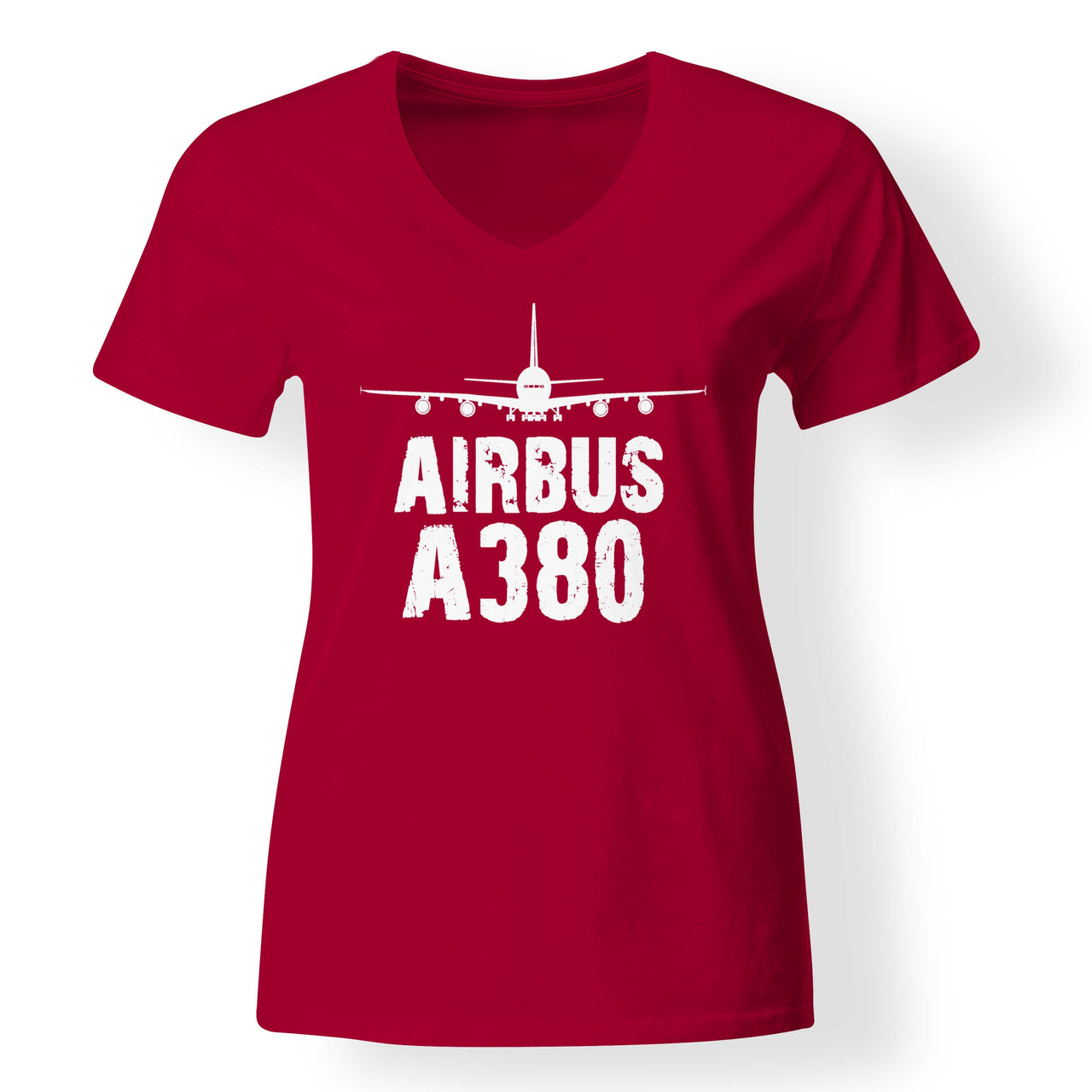 Airbus A380 & Plane Designed V-Neck T-Shirts