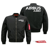 Thumbnail for Airbus A380 Text Designed Pilot Jackets (Customizable)