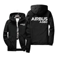 Thumbnail for Airbus A380 & Text Designed Windbreaker Jackets
