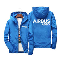 Thumbnail for Airbus A380 & Text Designed Windbreaker Jackets