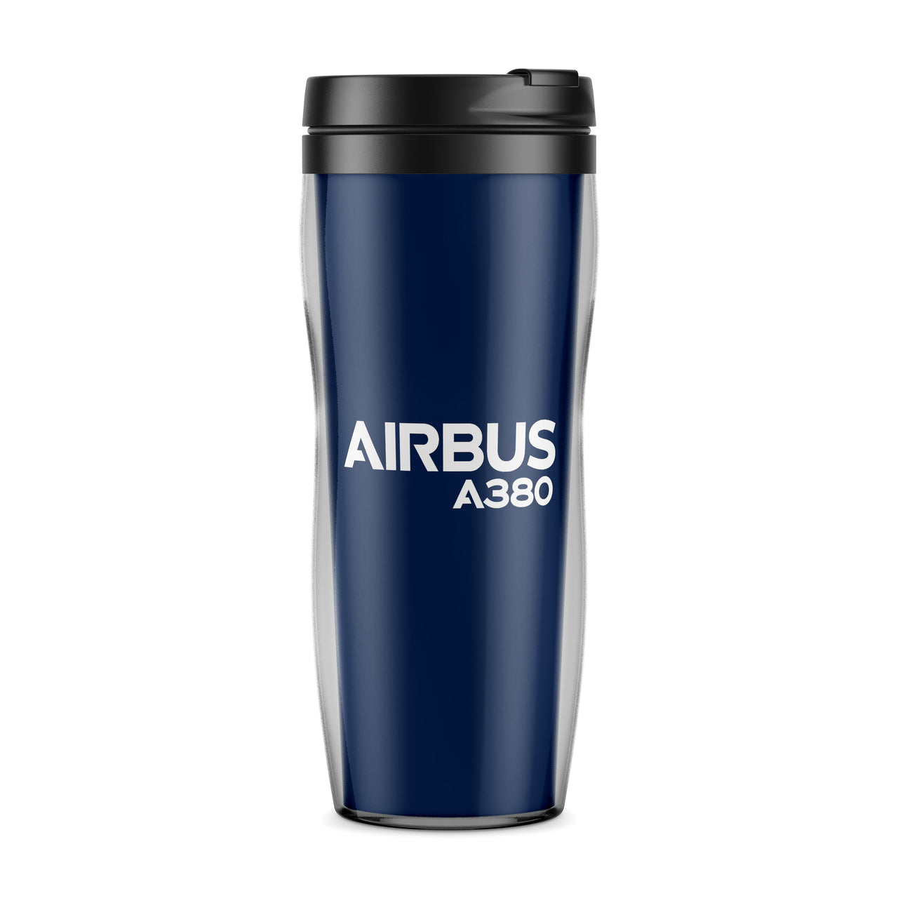 Airbus A380 & Text Designed Travel Mugs