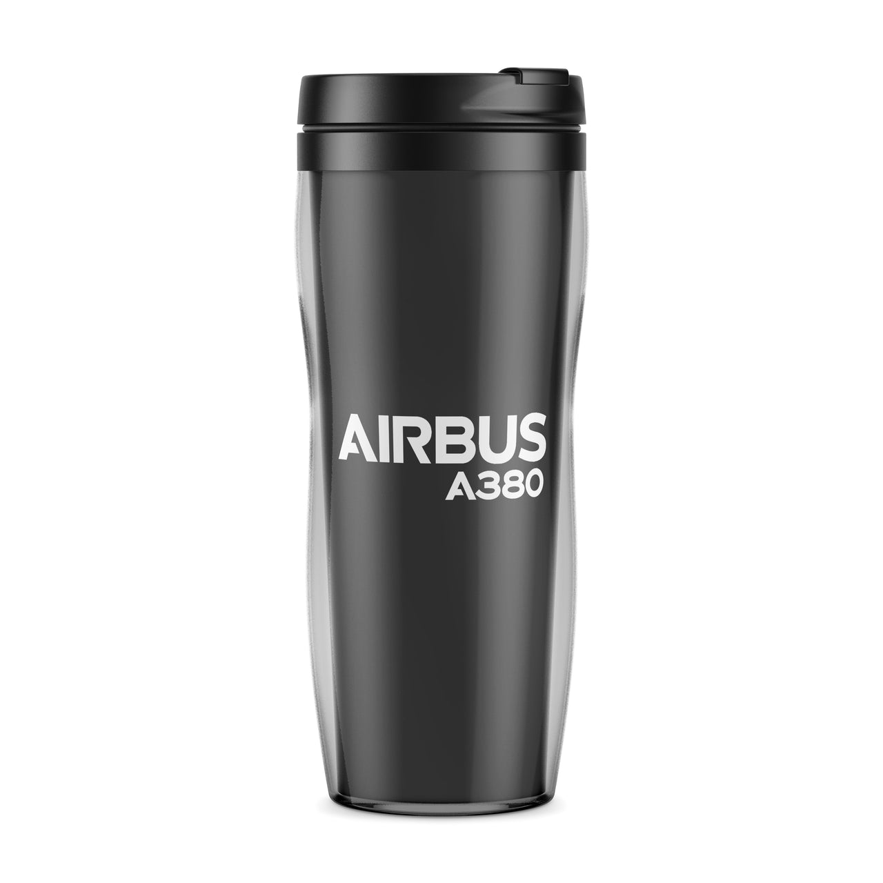 Airbus A380 & Text Designed Travel Mugs