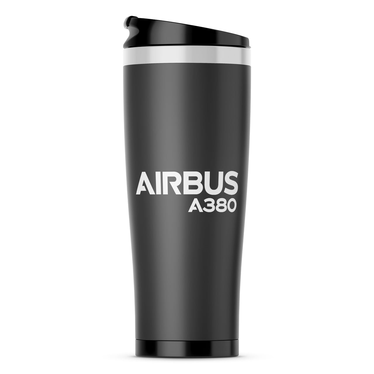 Airbus A380 & Text Designed Travel Mugs