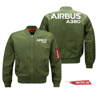 Thumbnail for Airbus A380 Text Designed Pilot Jackets (Customizable)