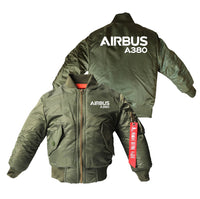 Thumbnail for Airbus A380 & Text Designed Children Bomber Jackets