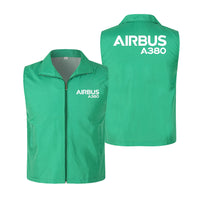 Thumbnail for Airbus A380 & Text Designed Thin Style Vests