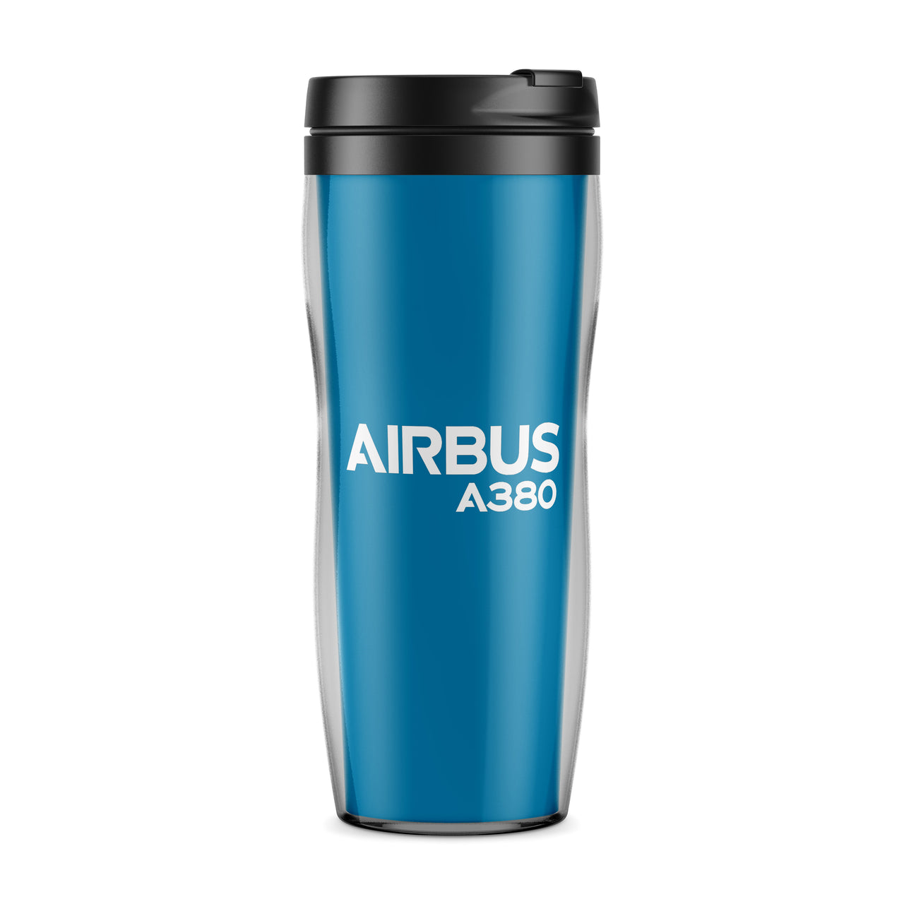Airbus A380 & Text Designed Travel Mugs