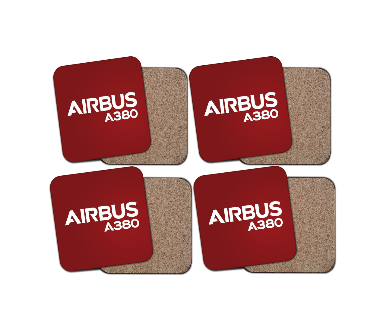 Airbus A380 & Text Designed Coasters