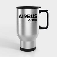 Thumbnail for Airbus A380 & Text Designed Travel Mugs (With Holder)