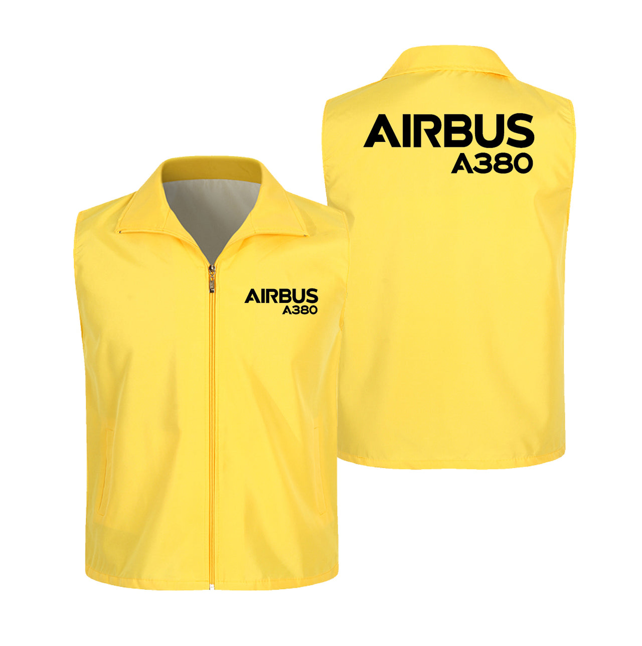 Airbus A380 & Text Designed Thin Style Vests