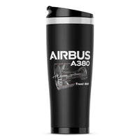 Thumbnail for Airbus A380 & Trent 900 Engine Designed Stainless Steel Travel Mugs